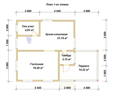 План первого этажа проекта ДБ-104