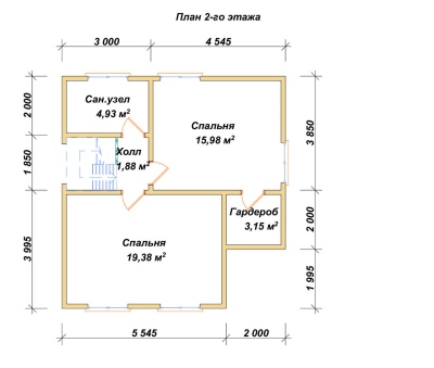 План второго этажа проекта ДБ-104