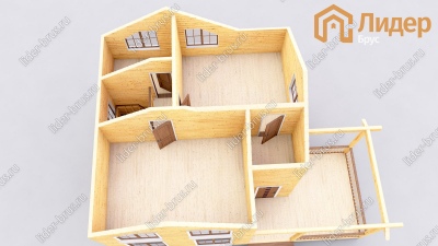 3d План второго этажа проекта ДБ-104