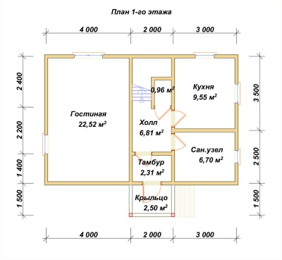 План первого этажа проекта ДБ-105