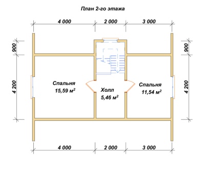 План второго этажа проекта ДБ-105