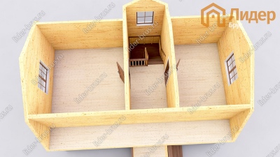 3d План второго этажа проекта ДБ-105