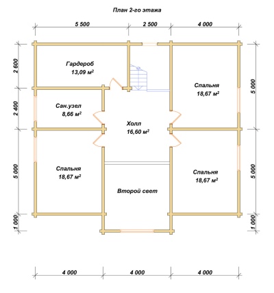 План второго этажа проекта ДБ-11
