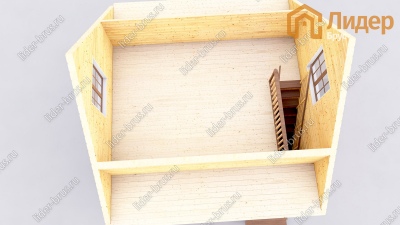 3d План второго этажа проекта ДБ-112