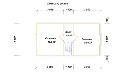 План второго этажа проекта ДБ-115