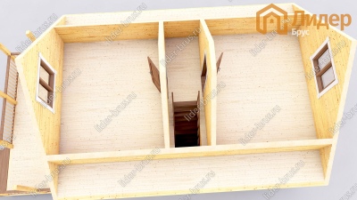 3d План второго этажа проекта ДБ-115