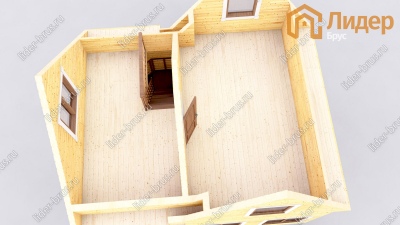 3d План второго этажа проекта ДБ-116