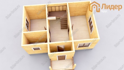 3d План первого этажа проекта ДБ-119