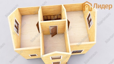 3d План второго этажа проекта ДБ-119