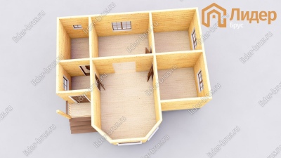 3d План первого этажа проекта ДБ-123