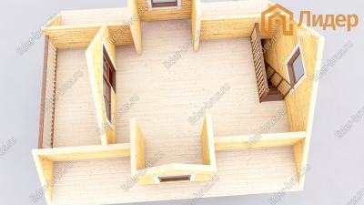 3d План второго этажа проекта ДБ-124