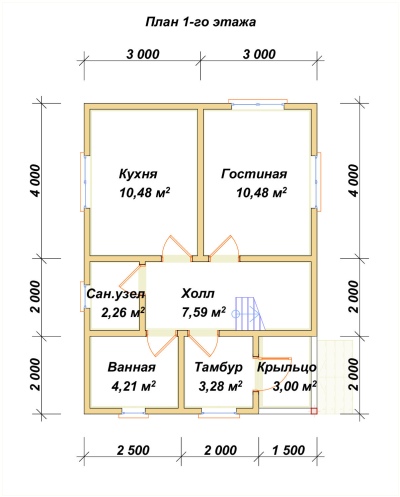 План первого этажа проекта ДБ-125