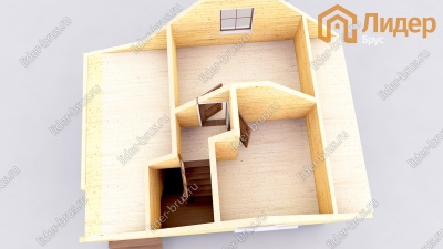 3d План второго этажа проекта ДБ-125