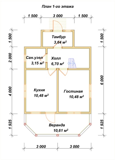 План первого этажа проекта ДБ-126