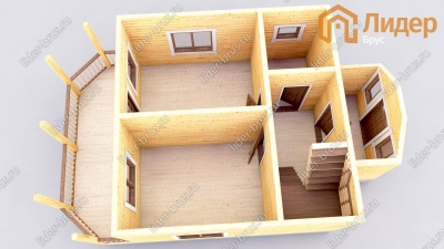 3d План первого этажа проекта ДБ-126