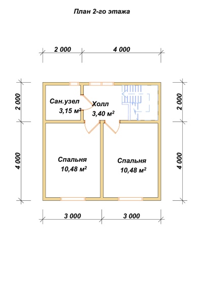 План второго этажа проекта ДБ-126