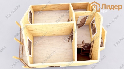 3d План второго этажа проекта ДБ-126