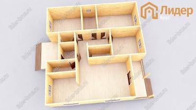 3d План первого этажа проекта ДБ-128