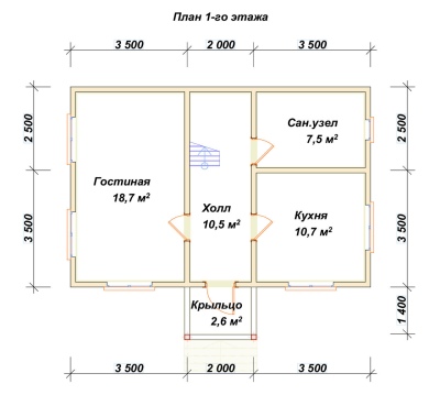 План первого этажа проекта ДБ-129