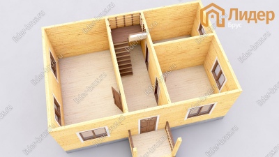 3d План первого этажа проекта ДБ-129