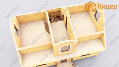 3d План второго этажа проекта ДБ-129