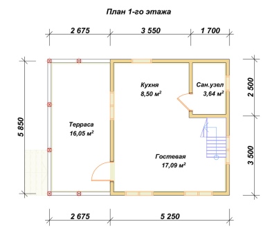 План первого этажа проекта ДБ-130