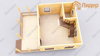 3d План первого этажа проекта ДБ-130