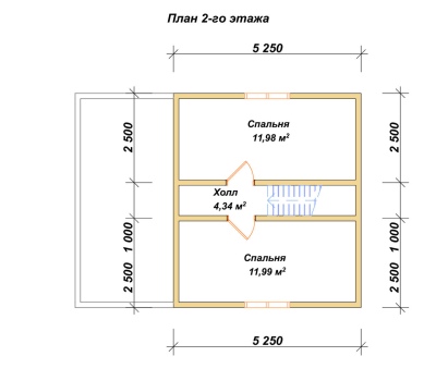 План второго этажа проекта ДБ-130