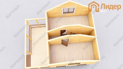 3d План второго этажа проекта ДБ-130