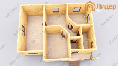 3d План первого этажа проекта ДБ-134