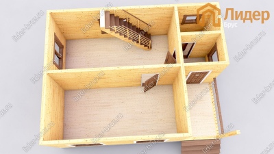 3d План первого этажа проекта ДБ-138