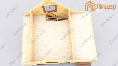 3d План второго этажа проекта ДБ-138