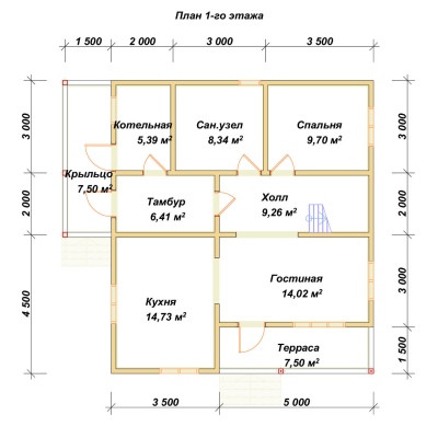 План первого этажа проекта ДБ-143
