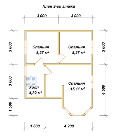 План второго этажа проекта ДБ-146