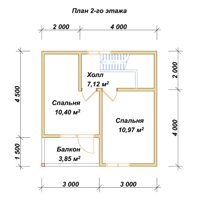 План второго этажа проекта ДБ-148