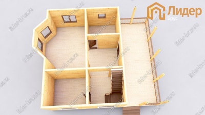 3d План первого этажа проекта ДБ-149