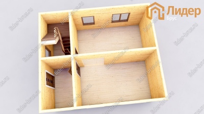 3d План первого этажа проекта ДБ-150