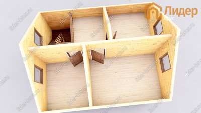 3d План второго этажа проекта ДБ-150