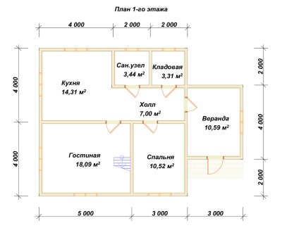 План первого этажа проекта ДБ-153
