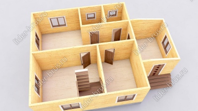 3d План первого этажа проекта ДБ-153