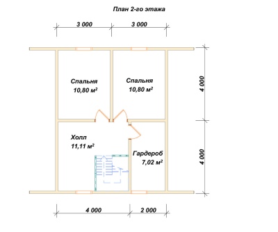 План второго этажа проекта ДБ-153