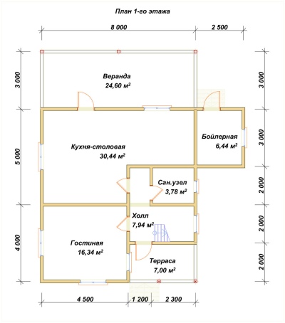 План первого этажа проекта ДБ-164