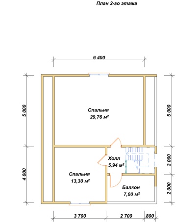 План второго этажа проекта ДБ-164