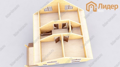 3d План второго этажа проекта ДБ-165