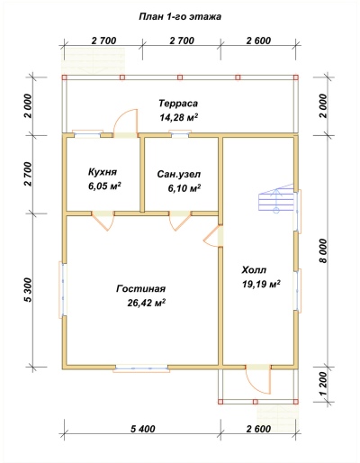 План первого этажа проекта ДБ-169
