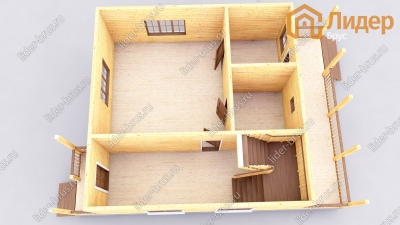 3d План первого этажа проекта ДБ-169