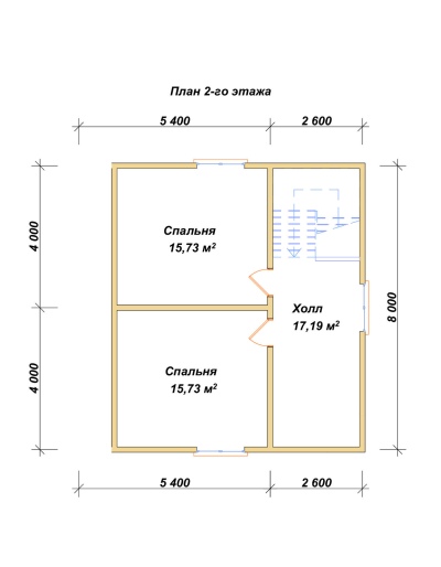 План второго этажа проекта ДБ-169