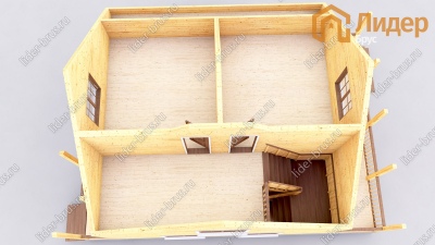 3d План второго этажа проекта ДБ-169