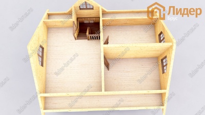 3d План второго этажа проекта ДБ-170