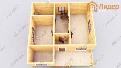 3d План первого этажа проекта ДБ-175